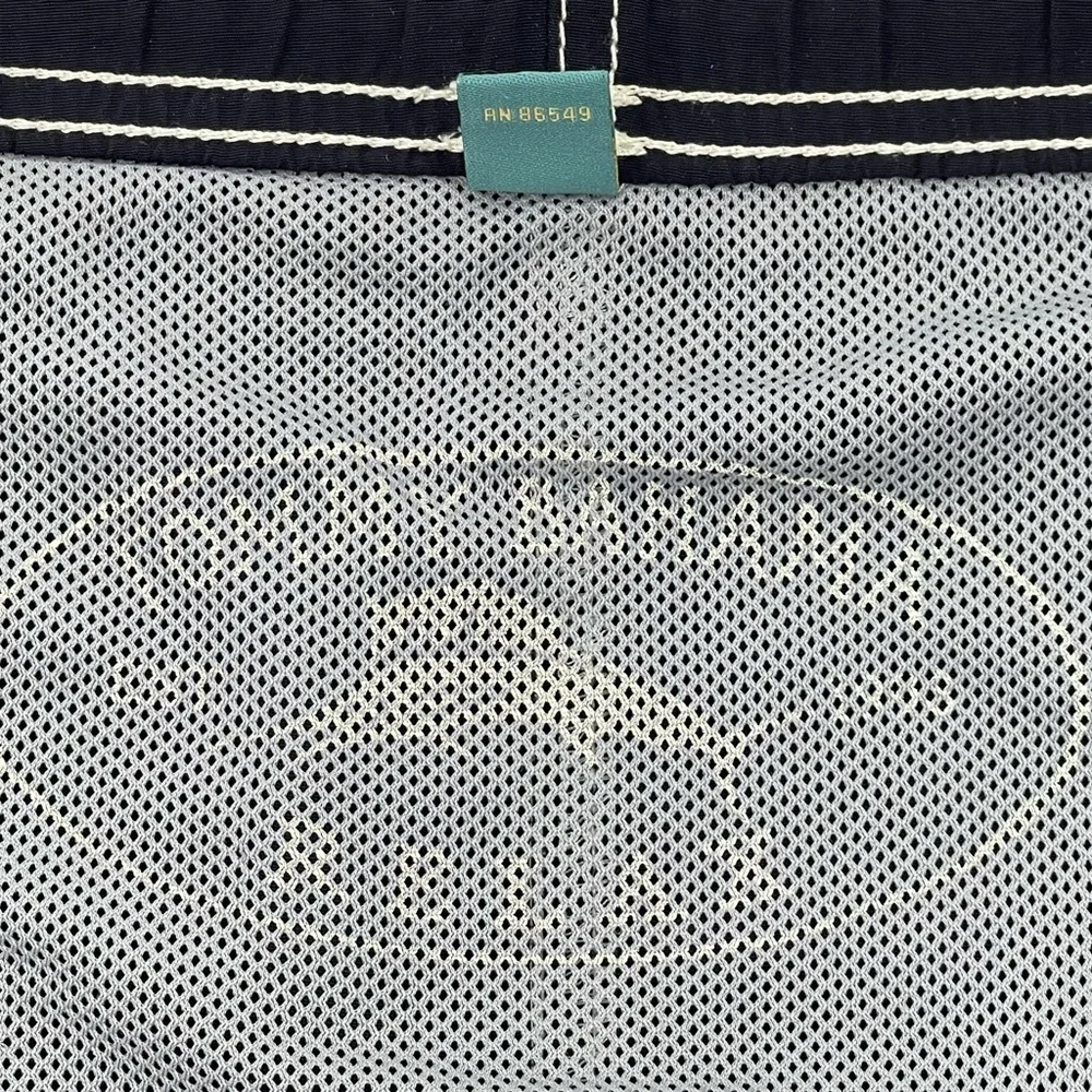 Tommy Bahama‎ Black w/ White Logo Nylon Swim Trunks Bathing Suit Mesh Lined XL